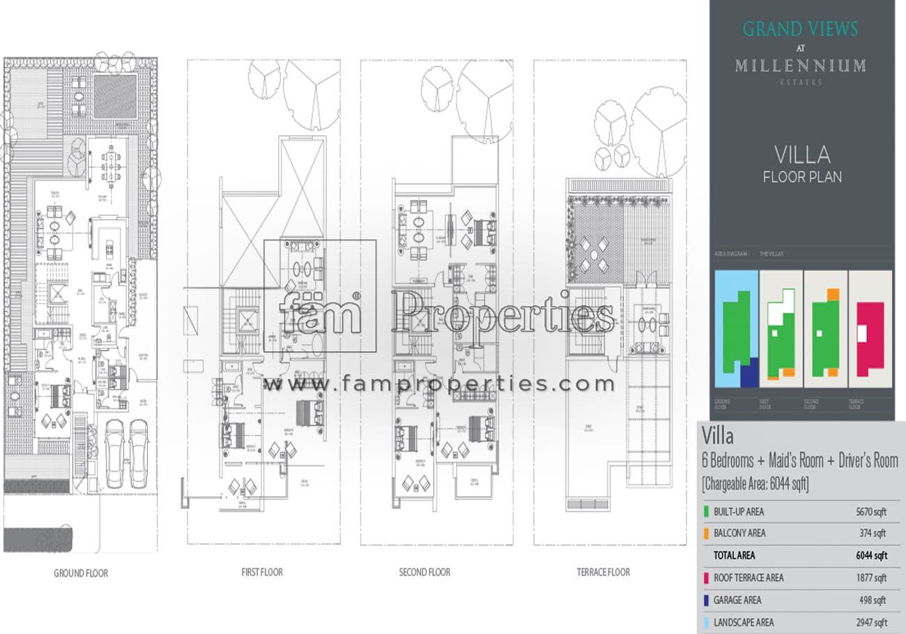 Grand Views, 6-Bed Floor Plan, type: Villa Floor Plan