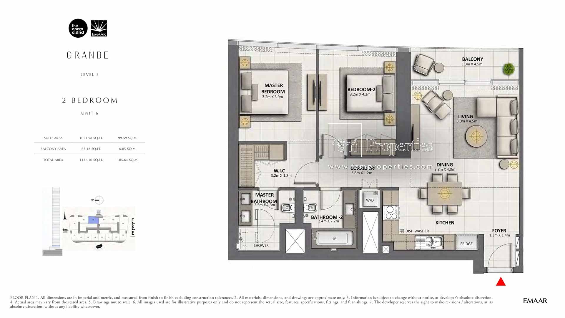 Grande, 2-Bed Floor Plan, type: 2 Bedroom