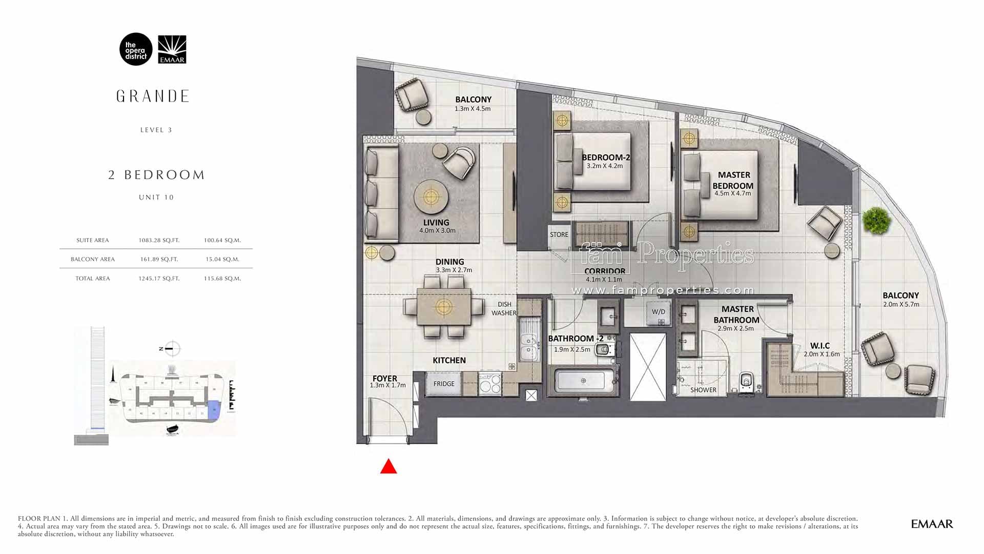 Grande, 2-Bed Floor Plan, type: 2 Bedroom