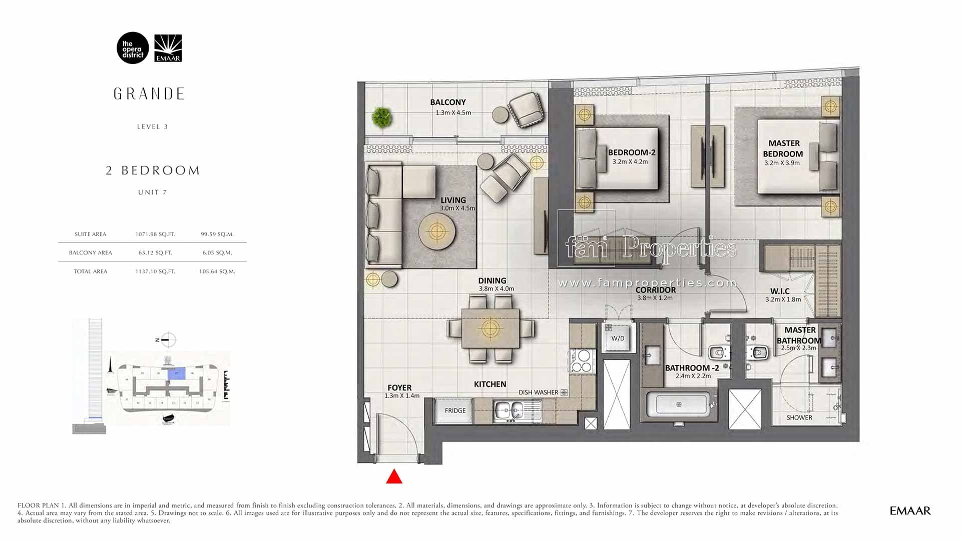 Grande, 2-Bed Floor Plan, type: 2 Bedroom