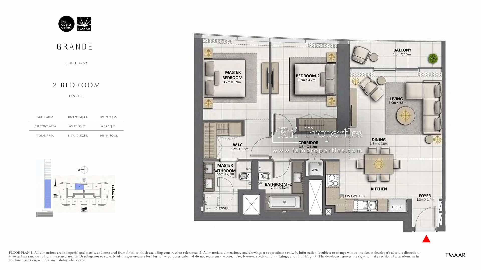 Grande, 2-Bed Floor Plan, type: 2 Bedroom