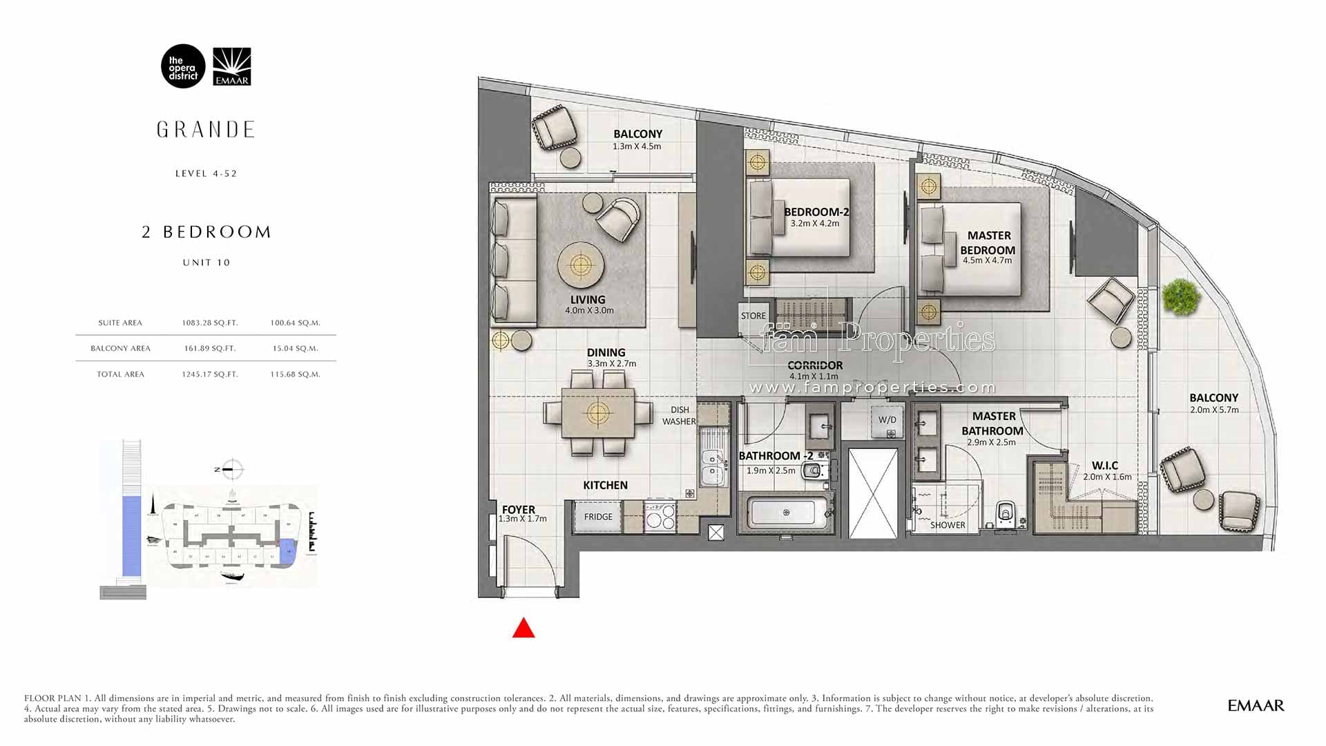 Grande, 2-Bed Floor Plan, type: 2 Bedroom