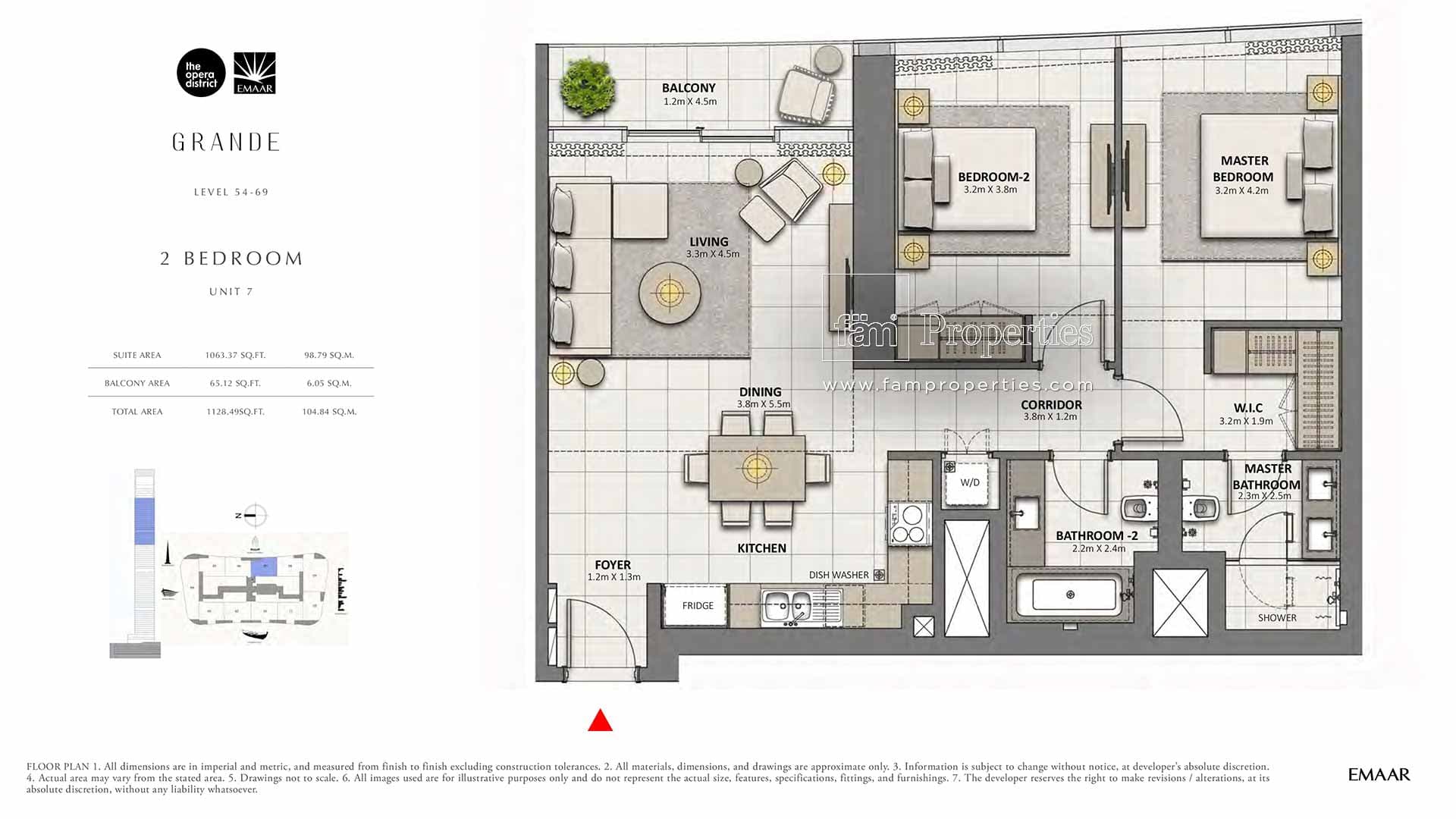 Grande, 2-Bed Floor Plan, type: 2 Bedroom