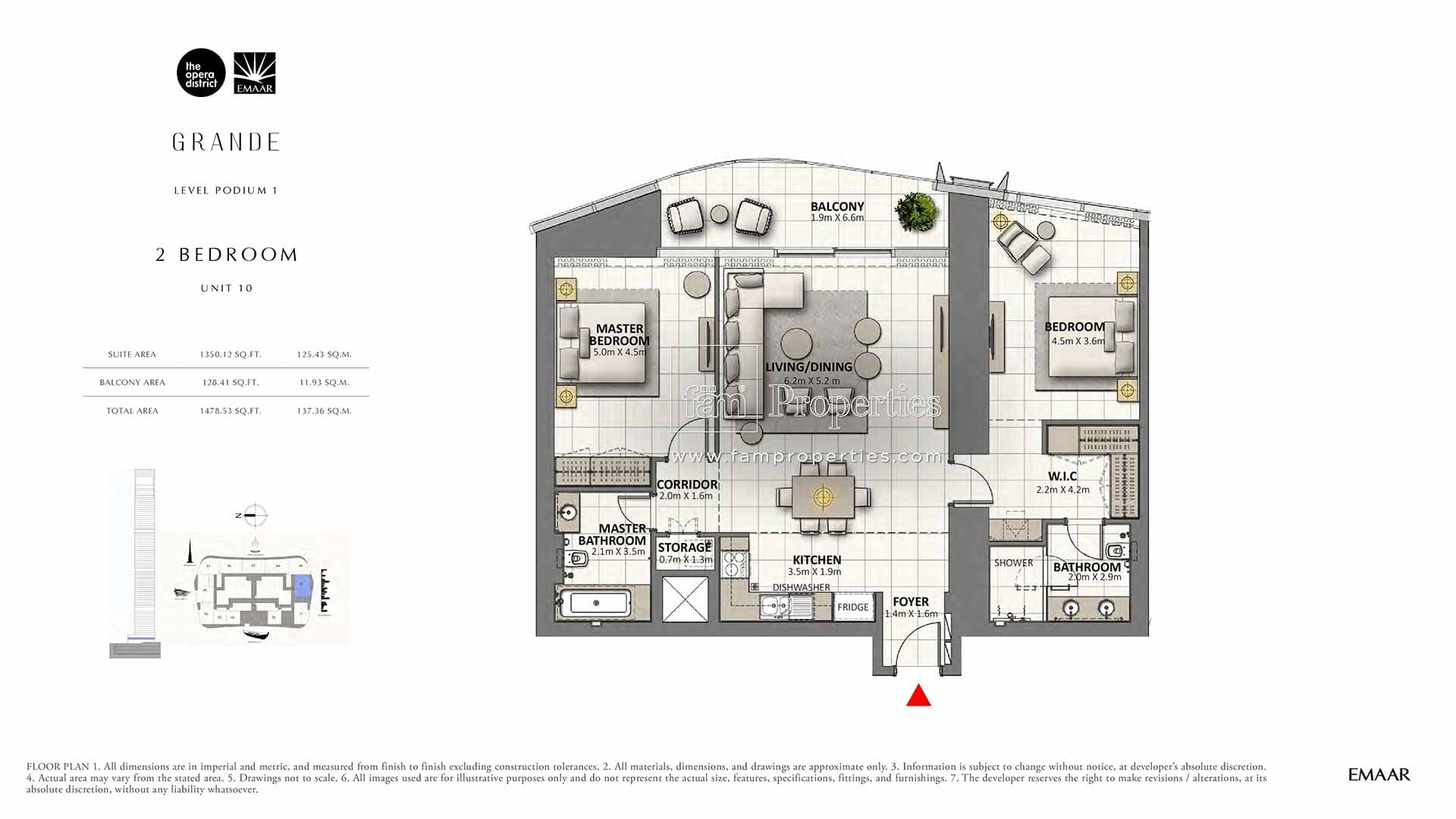 Grande, 2-Bed Floor Plan, type: 2 Bedroom