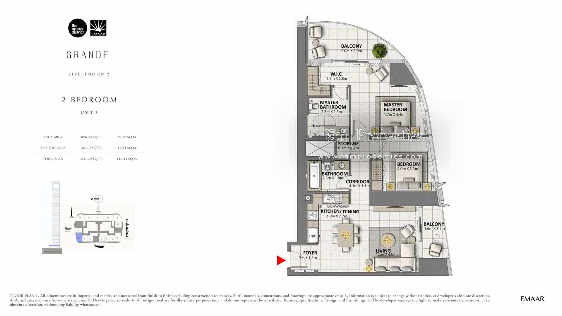 Grande, 2-Bed Floor Plan, type: 2 Bedroom