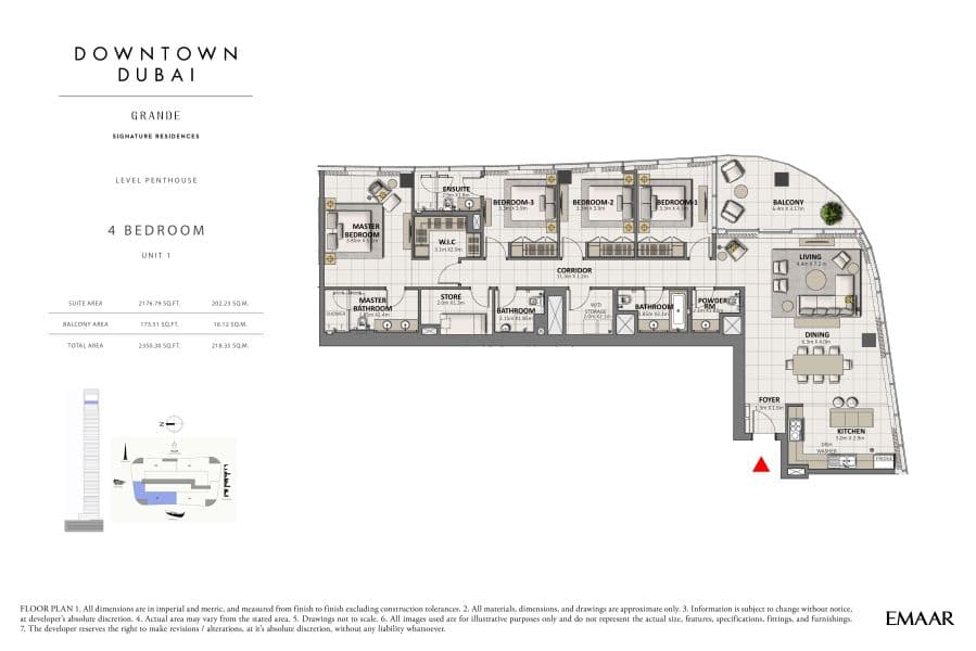 Grande Signature Residences (not in use), 4-Bed Floor Plan, type: 4 Bedroom