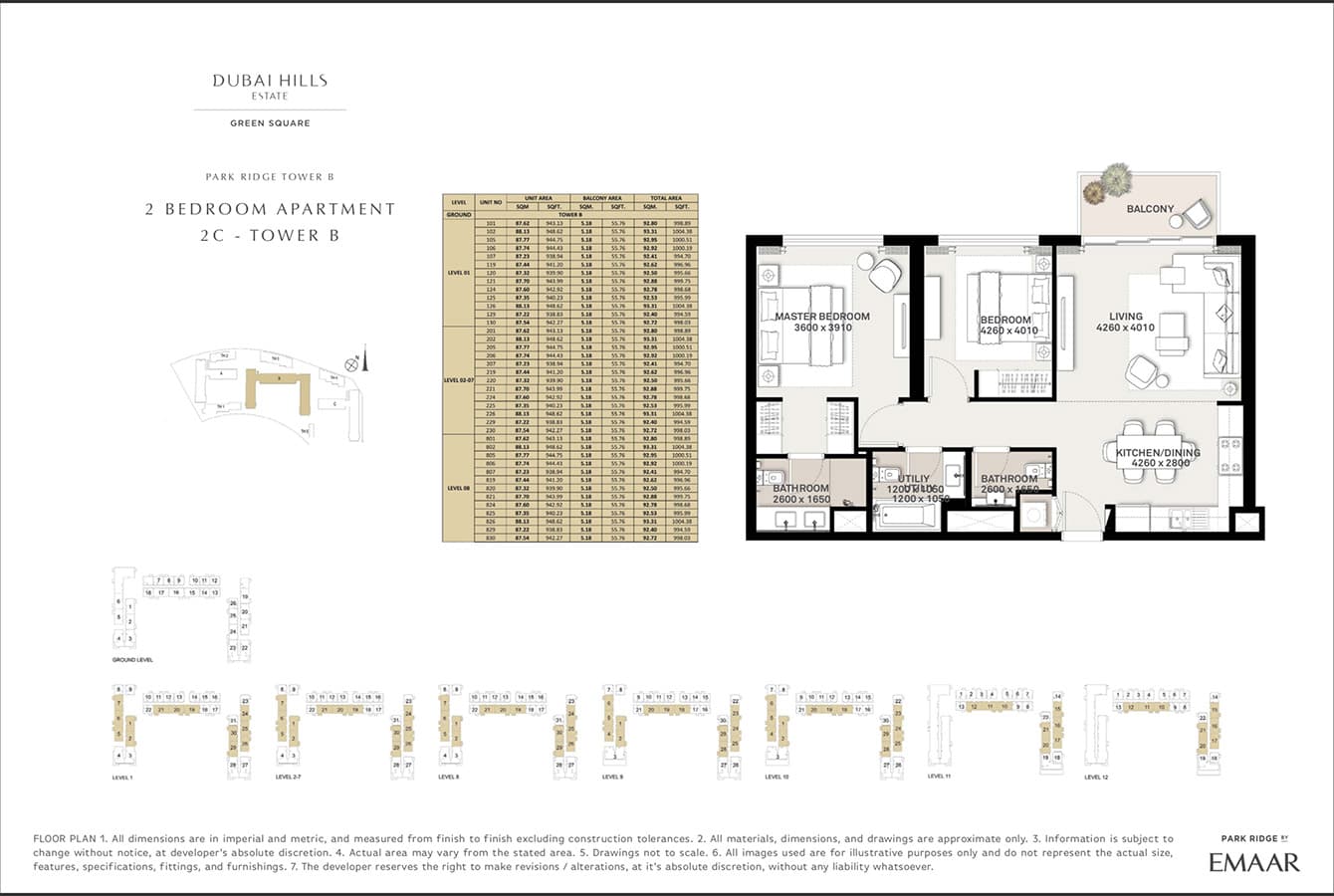 Green Square, 2-Bed Floor Plan, type: 2 Bedroom