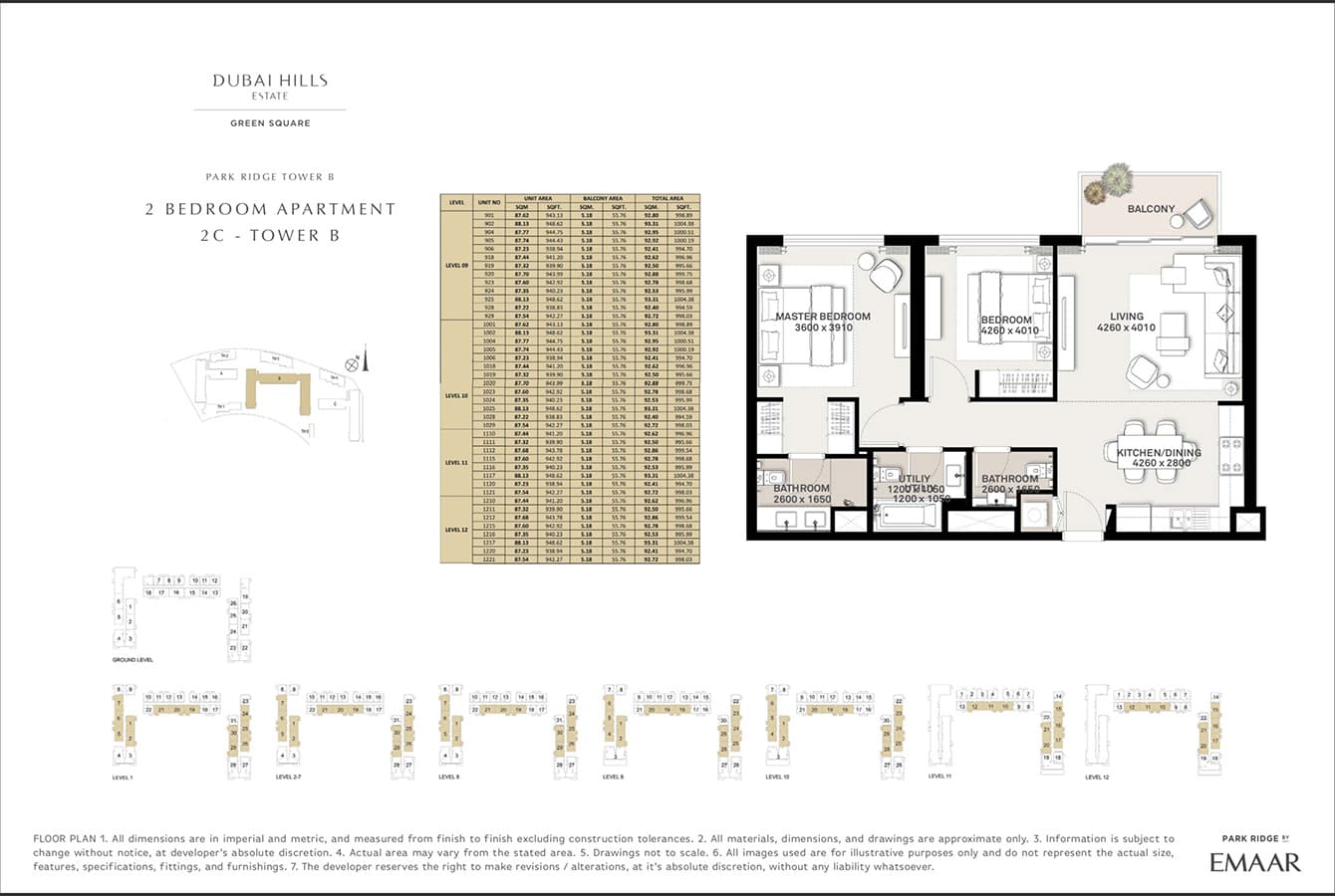 Green Square, 2-Bed Floor Plan, type: 2 Bedroom
