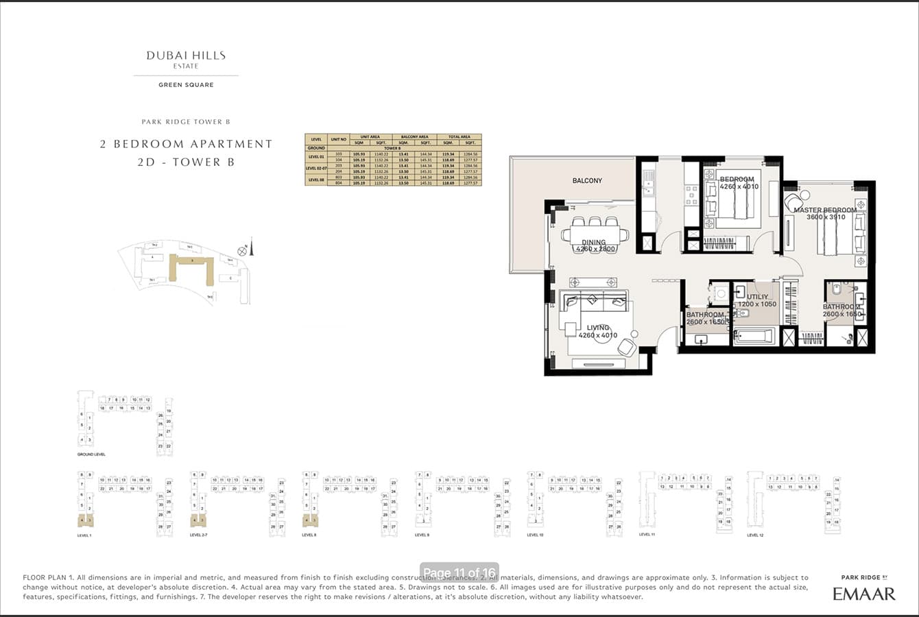 Green Square, 2-Bed Floor Plan, type: 2 Bedroom