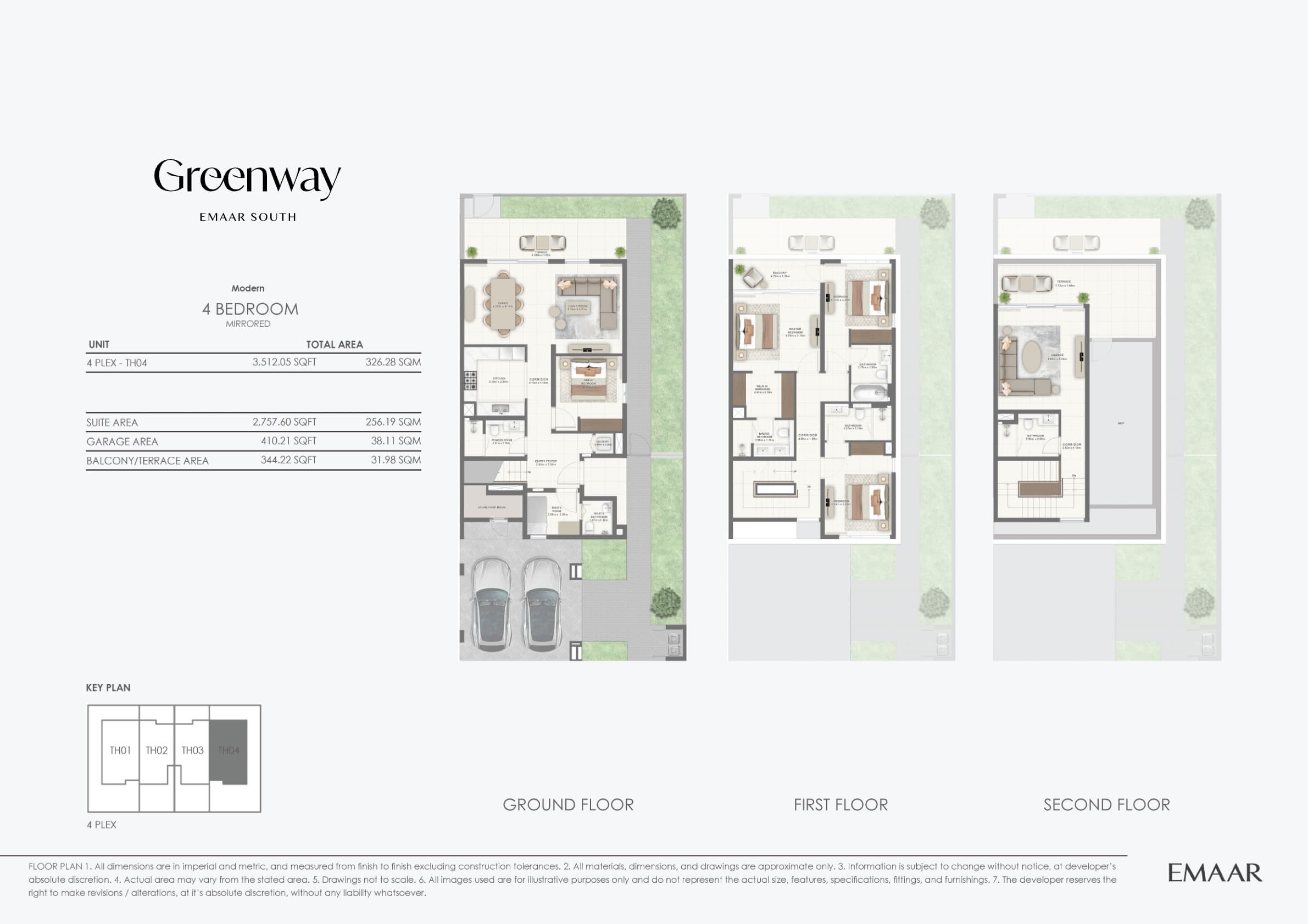 Greenway, 4-Bed Floor Plan, type: 4BR - Modern Mirrored