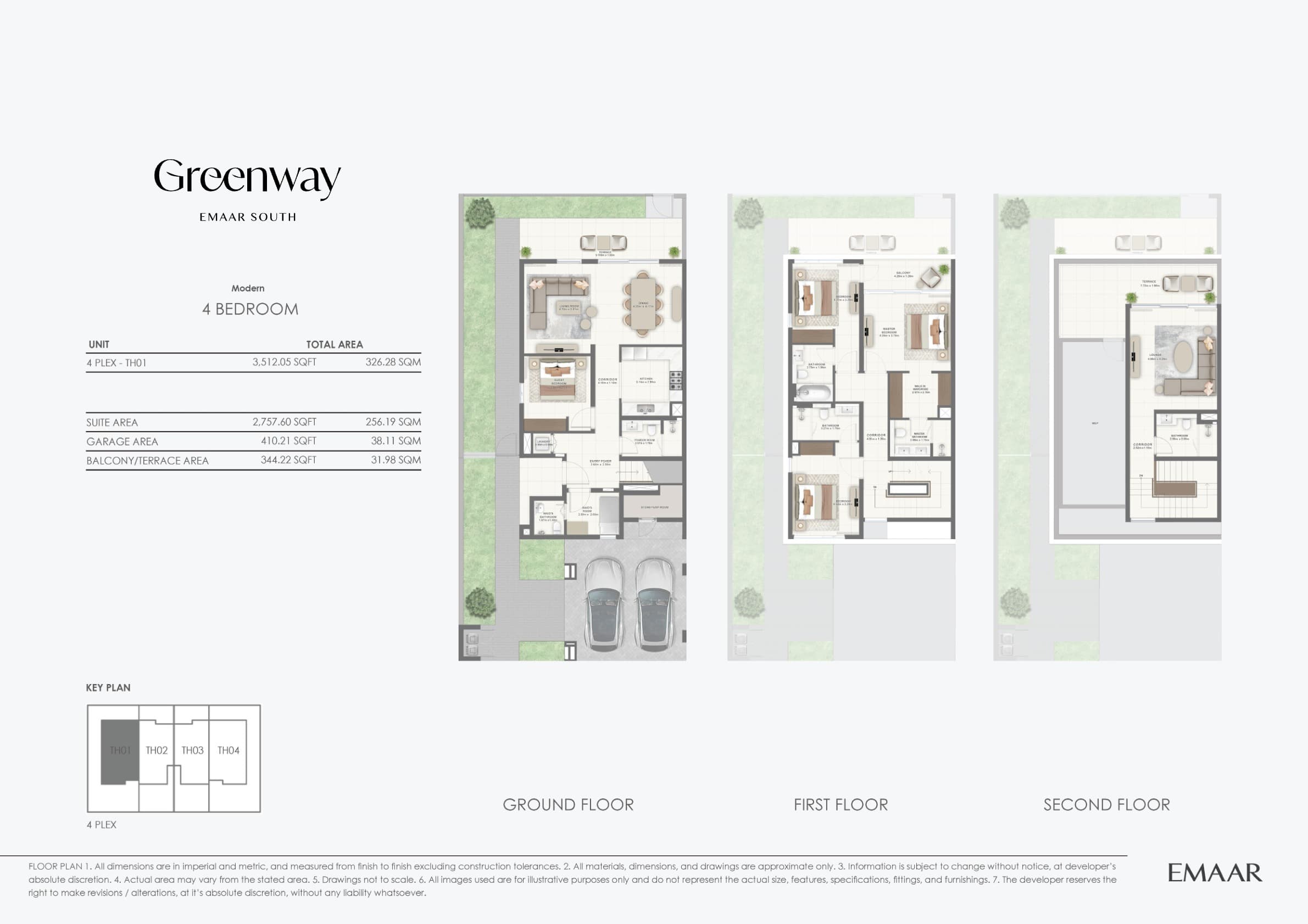 Greenway, 4-Bed Floor Plan, type: 4BR - Modern