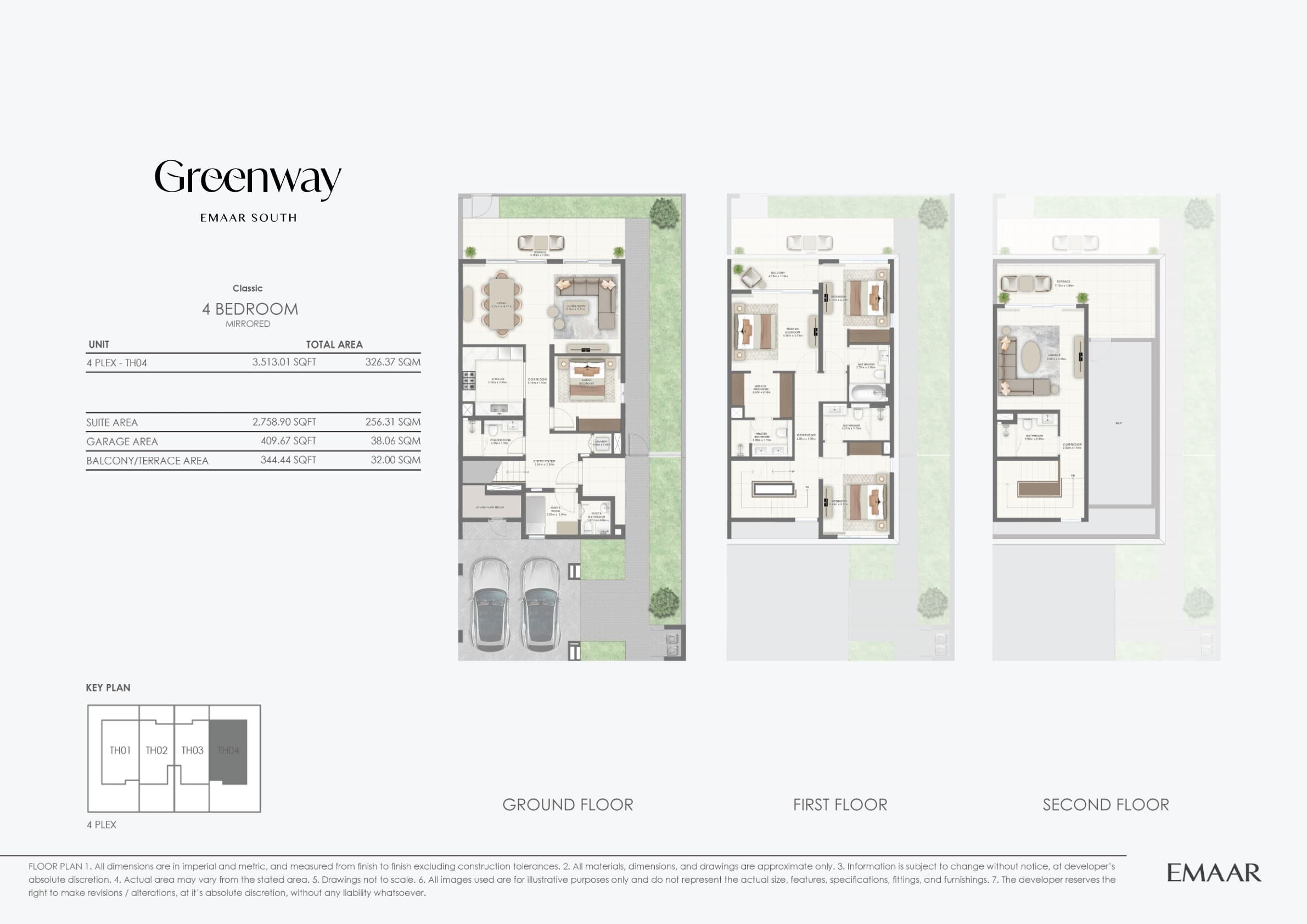 Greenway, 4-Bed Floor Plan, type: 4BR - Classic Mirrored