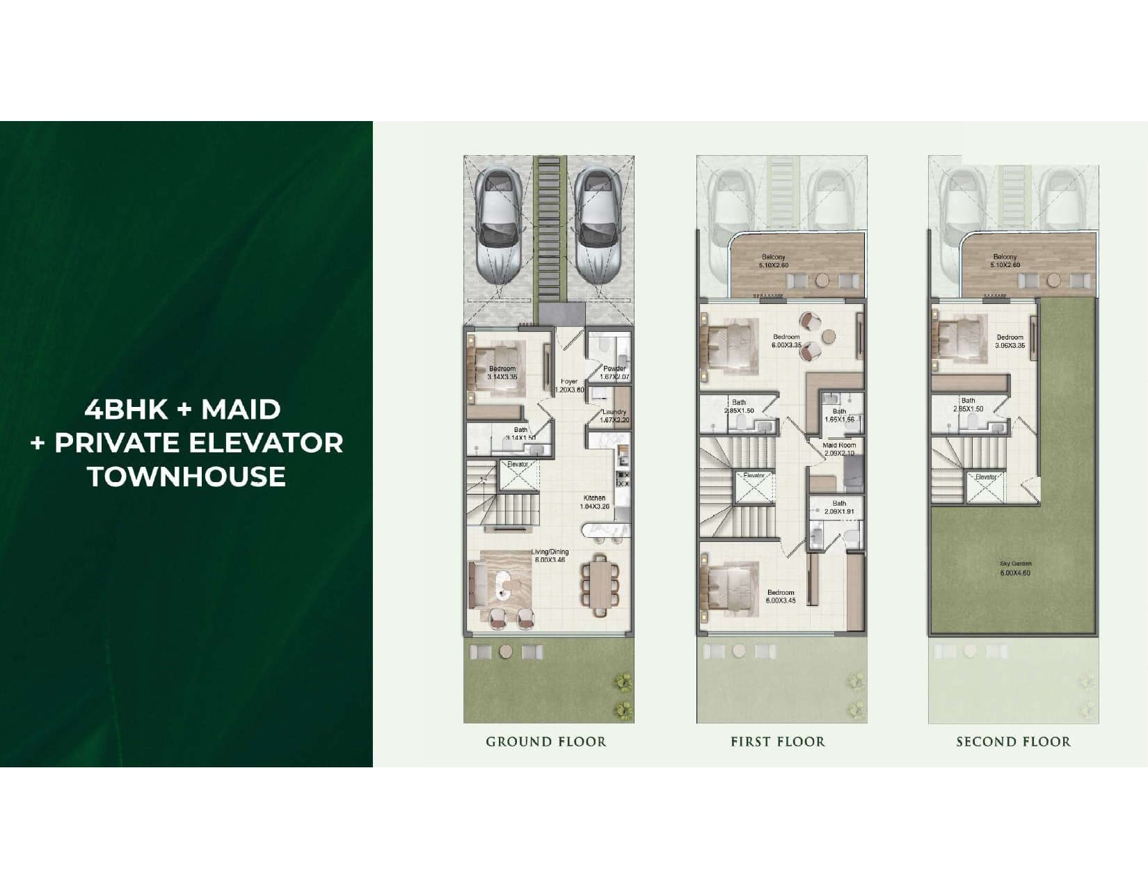 Greenz by Danube, 4-Bed Floor Plan, type: 4 Bed + Maid