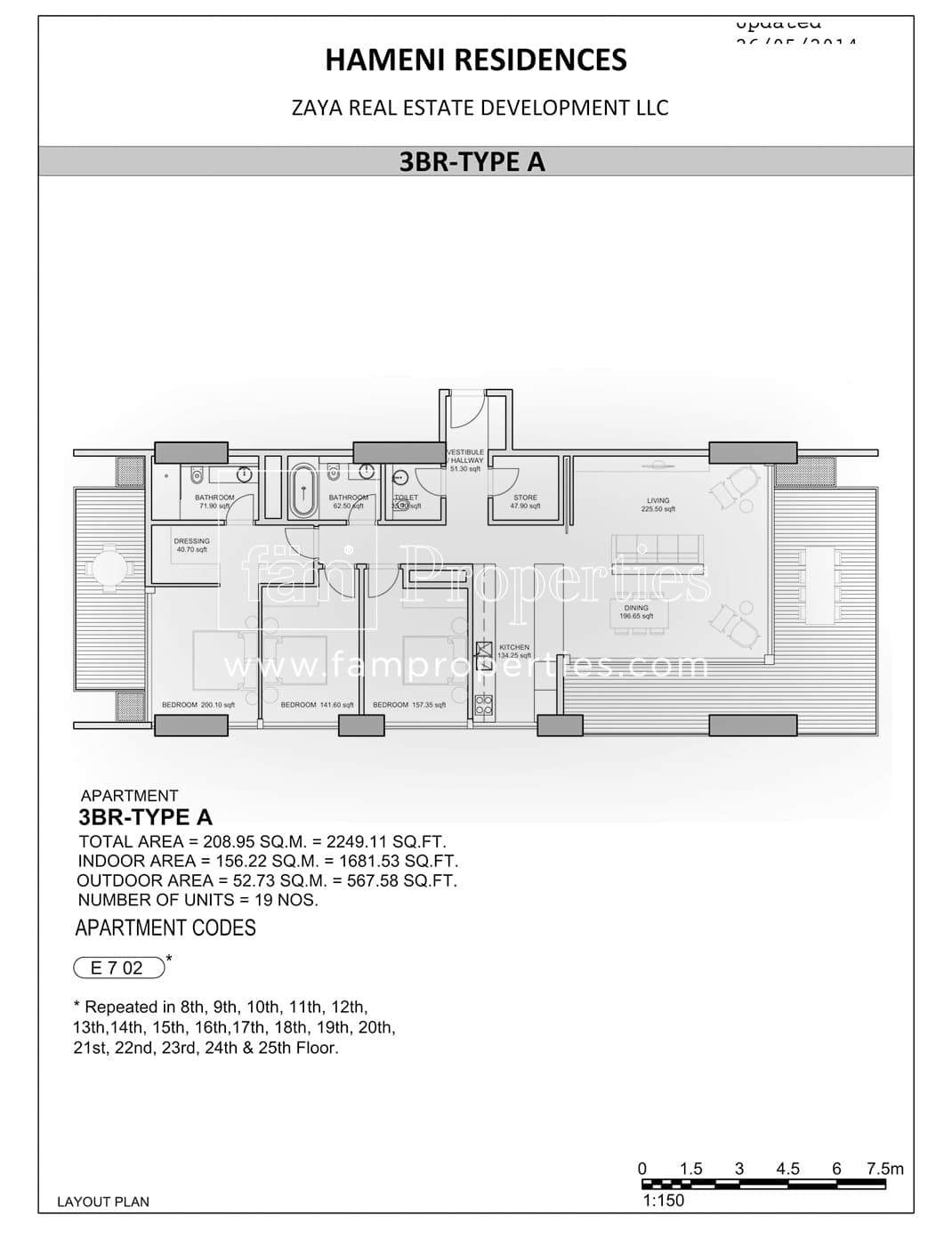 Hameni (not in use), 3-Bed Floor Plan, type: 3 Bedroom