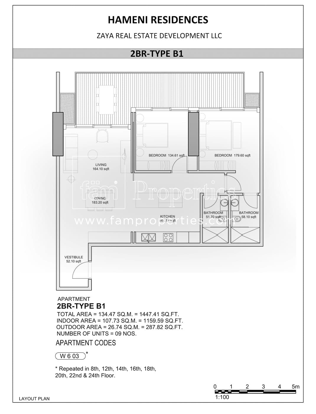 Hameni (not in use), 2-Bed Floor Plan, type: 2 Bedroom