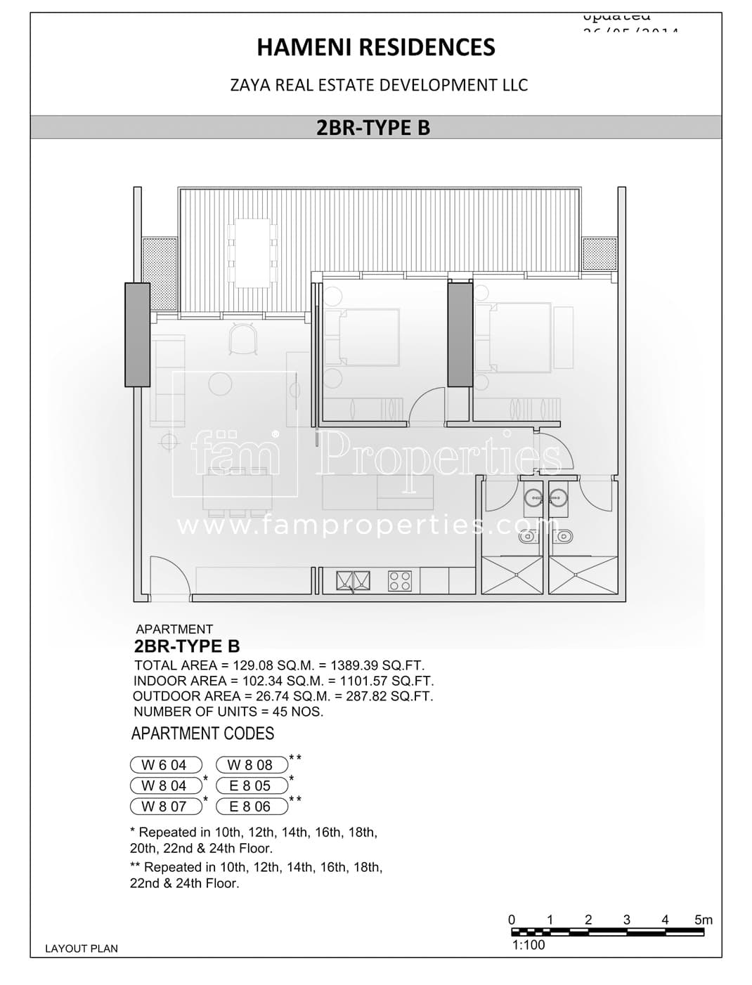 Hameni (not in use), 2-Bed Floor Plan, type: 2 Bedroom