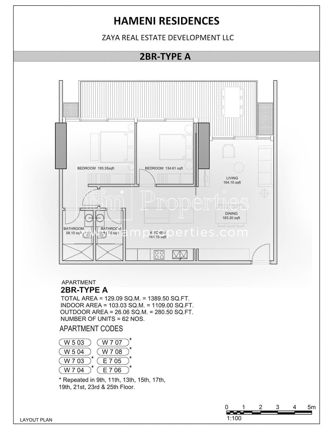 Hameni (not in use), 2-Bed Floor Plan, type: 2 Bedroom