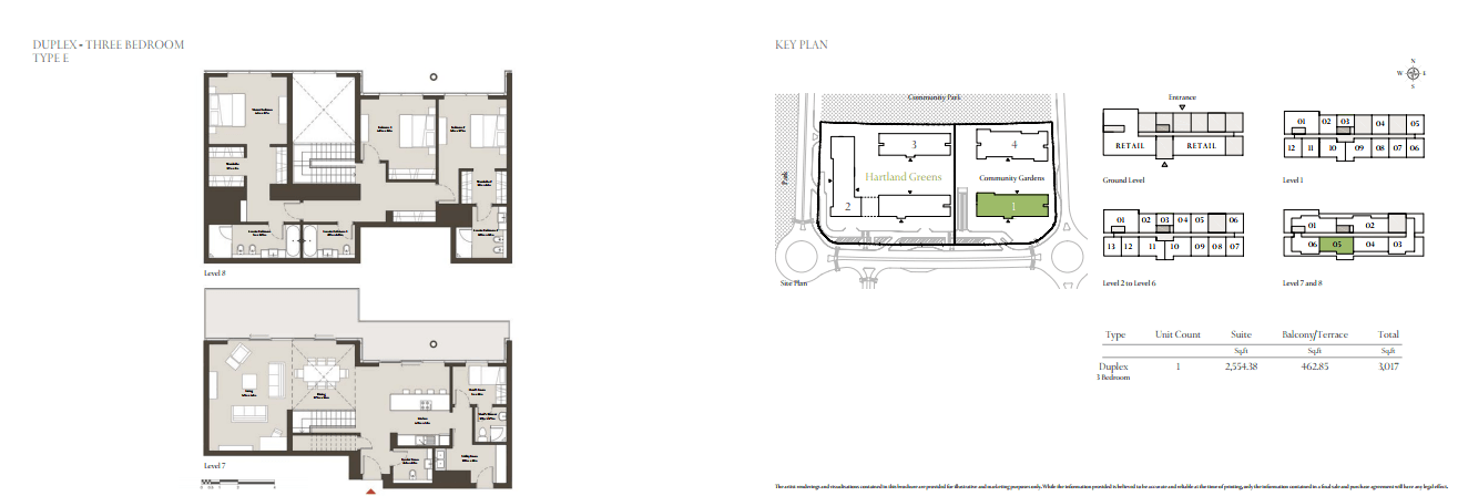 Hartland Greens, 3-Bed Floor Plan, type: 3 Bedroom