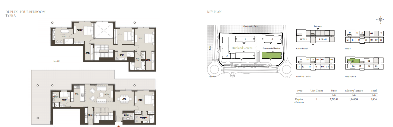 Hartland Greens, 4-Bed Floor Plan, type: 4 Bedroom