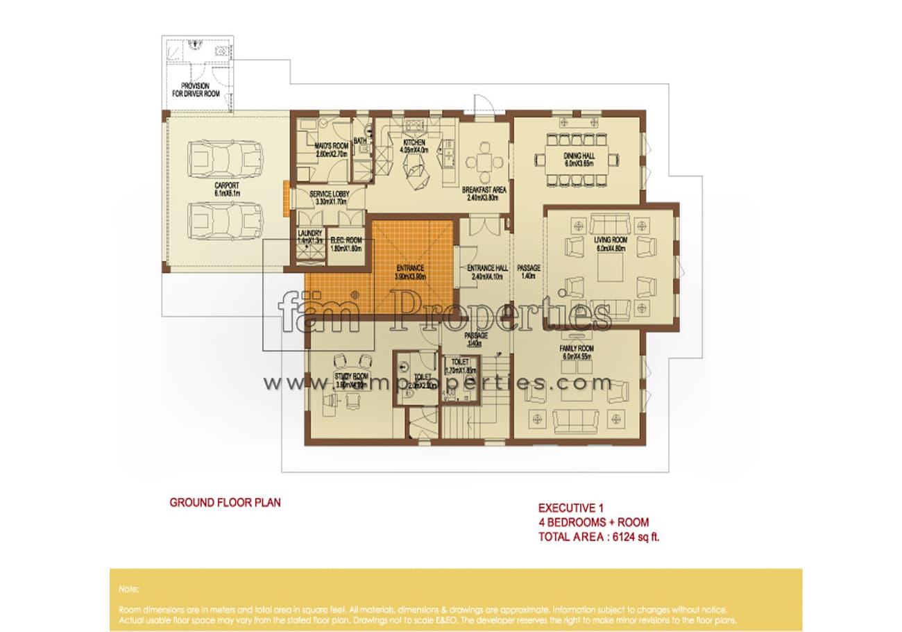 Hattan, 4-Bed Floor Plan, type: Type E1 - Ground Floor