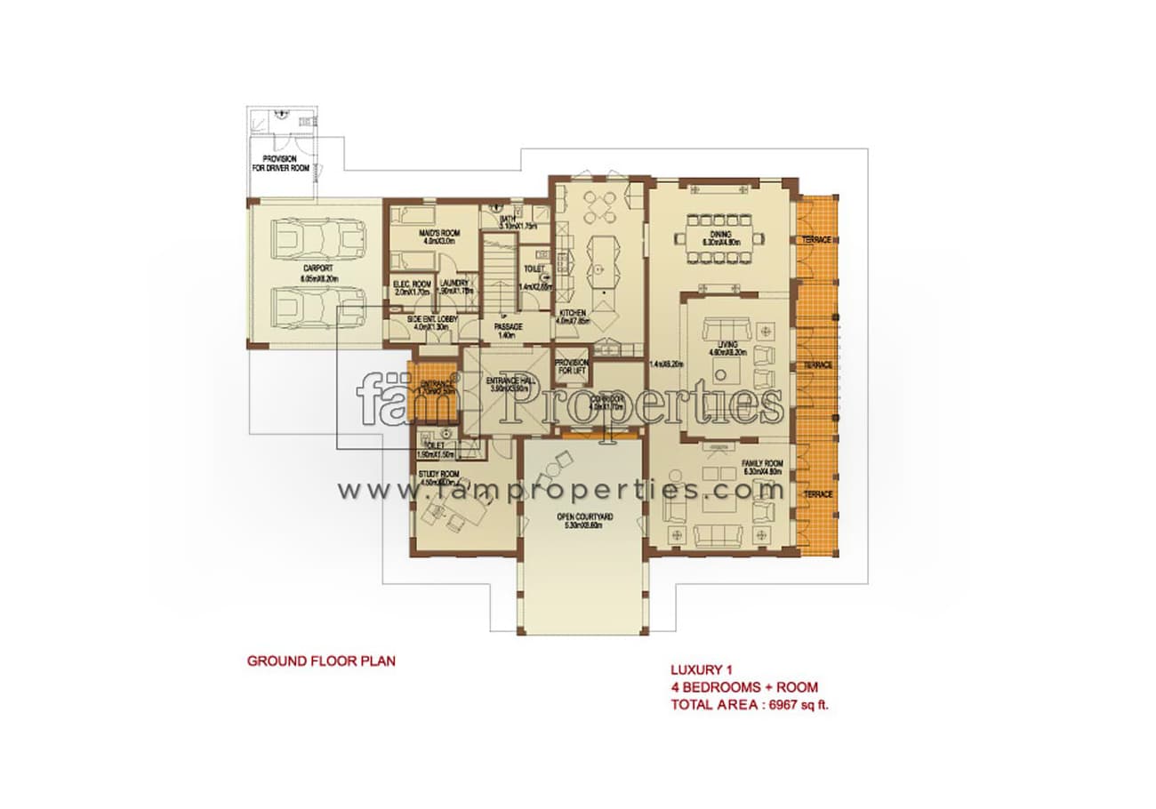 Hattan, 4-Bed Floor Plan, type: Type L1 - Ground Floor