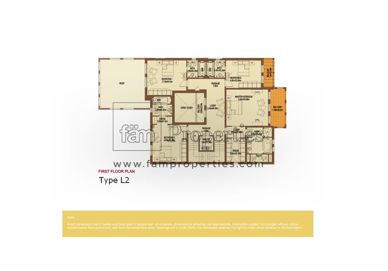Hattan, 5-Bed Floor Plan, type: Type L2 - First Floor