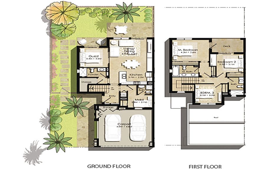 Hayat Townhouses, 4-Bed Floor Plan, type: 4 Bedroom Type 8