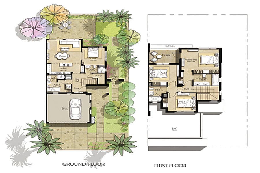 Hayat Townhouses, 4-Bed Floor Plan, type: 4 Bedroom Type 3