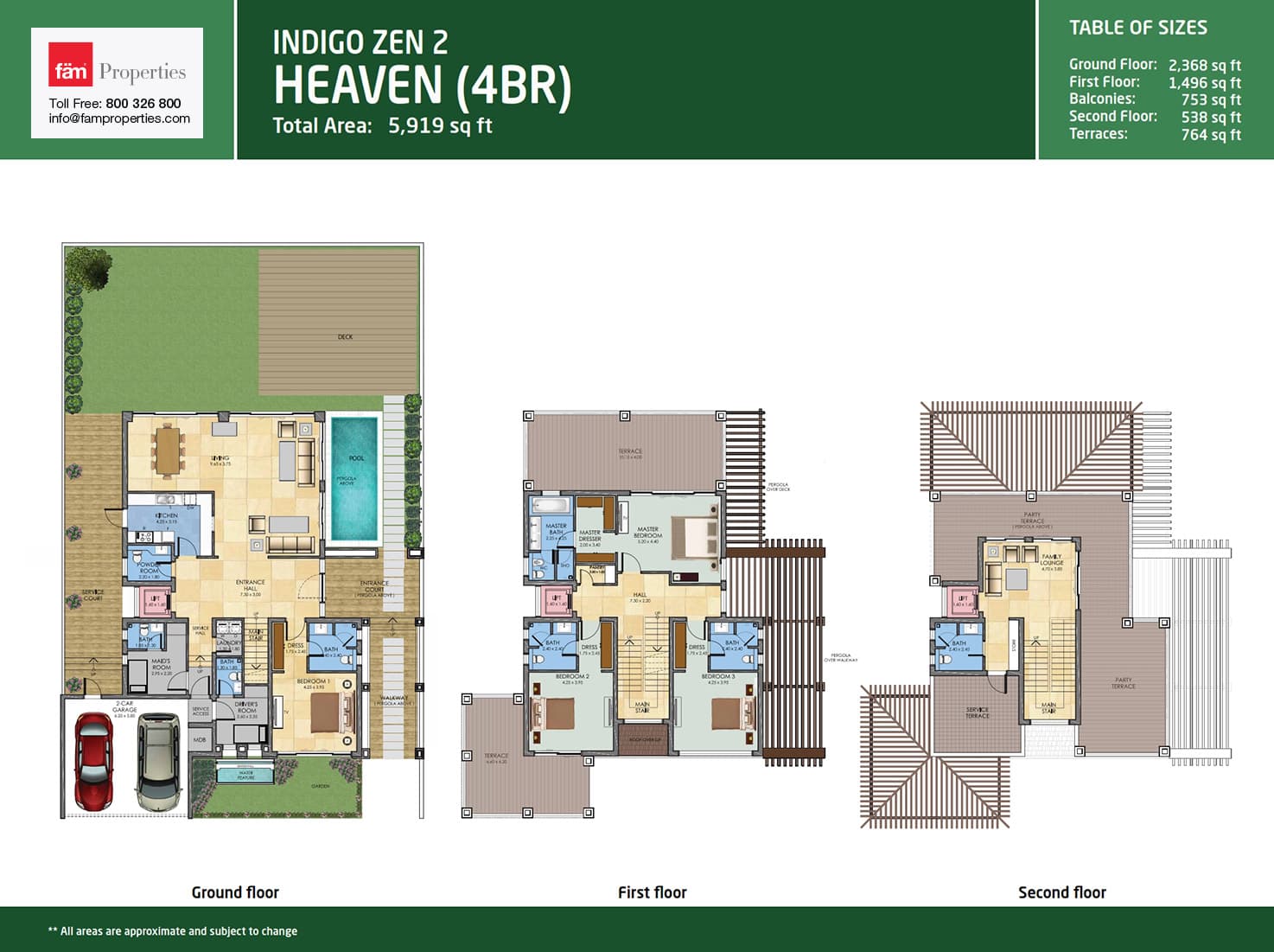 Heaven Villas, 4-Bed Floor Plan, type: 4 Bedrooms Villa