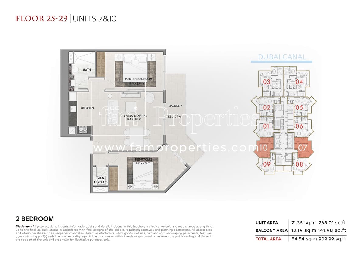 I Love Florence Tower, 2-Bed Floor Plan, type: 2 Bedroom