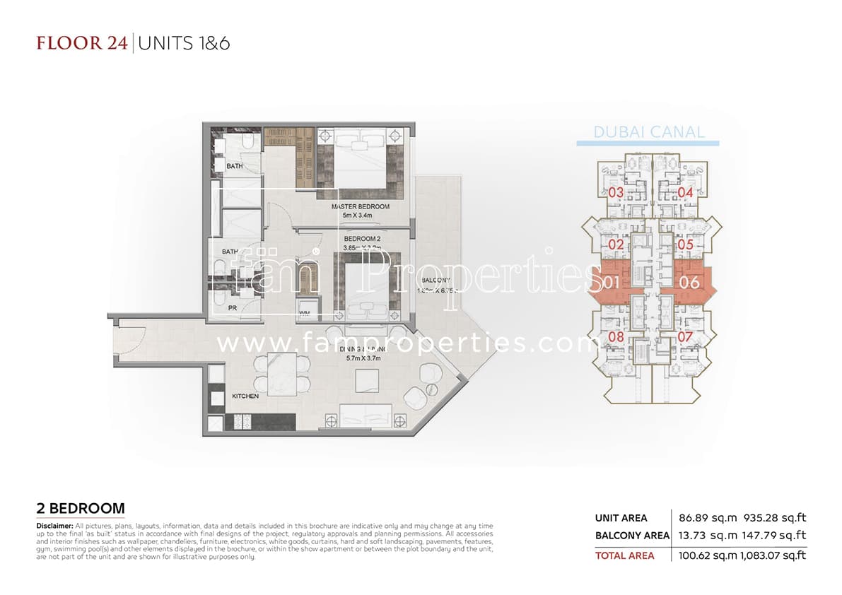 I Love Florence Tower, 2-Bed Floor Plan, type: 2 Bedroom