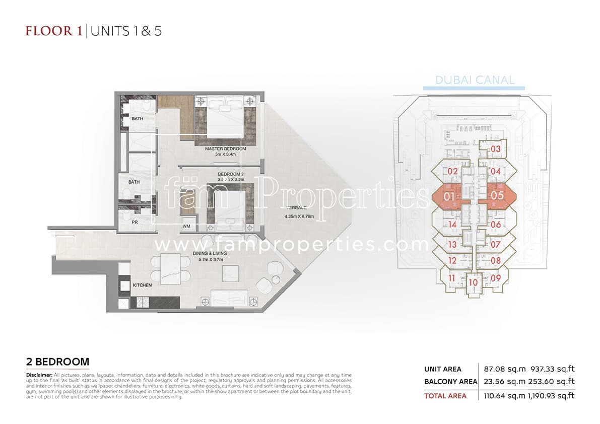 I Love Florence Tower, 2-Bed Floor Plan, type: 2 Bedroom