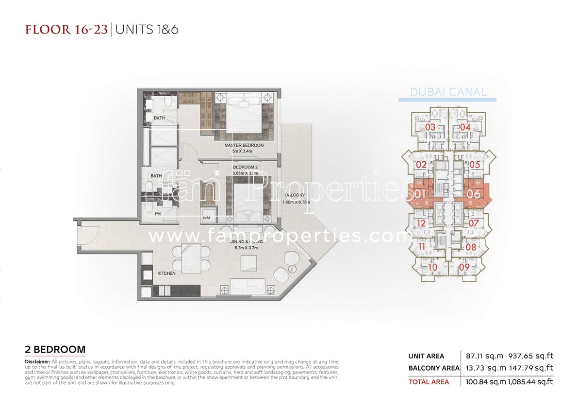 I Love Florence Tower, 2-Bed Floor Plan, type: 2 Bedroom