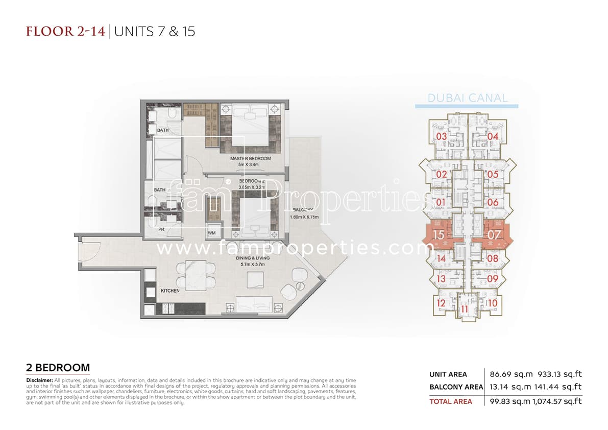 I Love Florence Tower, 2-Bed Floor Plan, type: 2 Bedroom