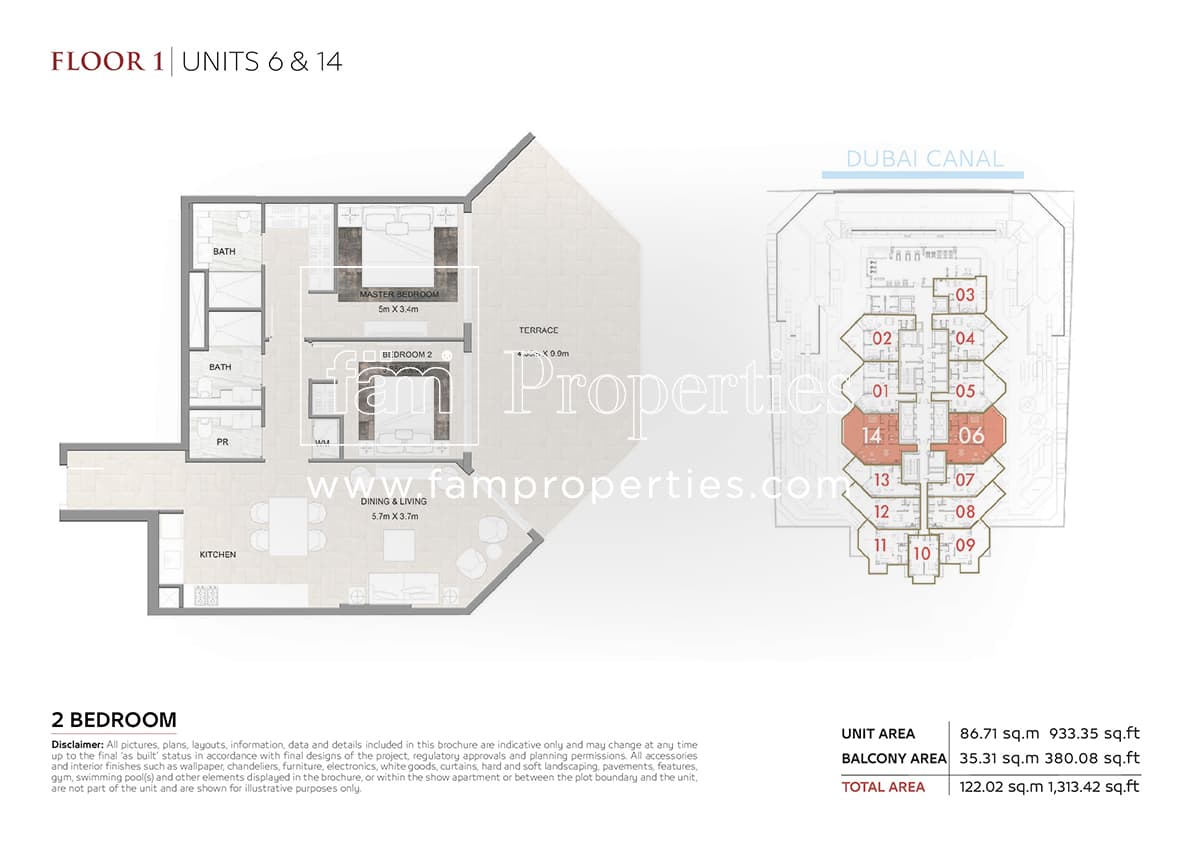 I Love Florence Tower, 2-Bed Floor Plan, type: 2 Bedroom