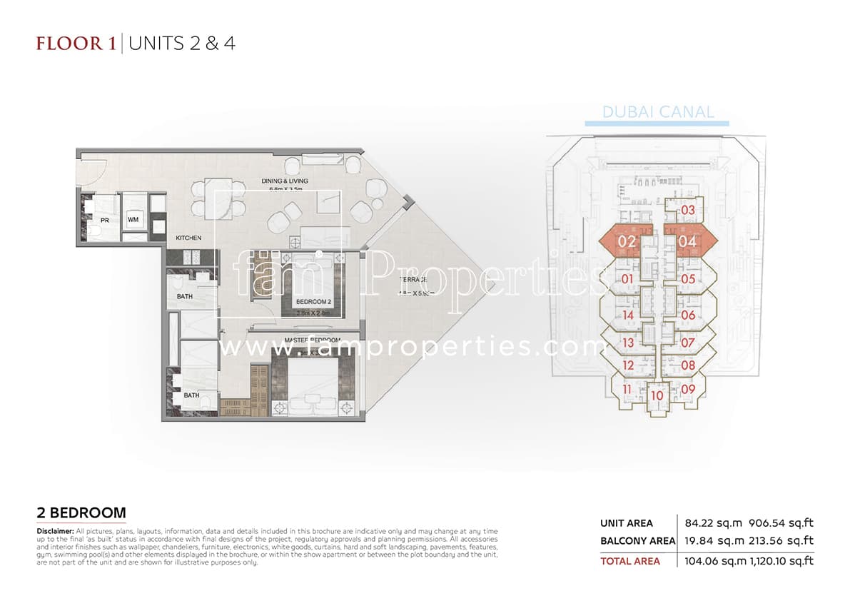 I Love Florence Tower, 2-Bed Floor Plan, type: 2 Bedroom