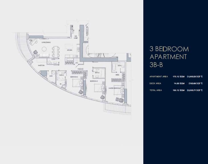 Imperial Avenue, 3-Bed Floor Plan, type: 3 Bedroom