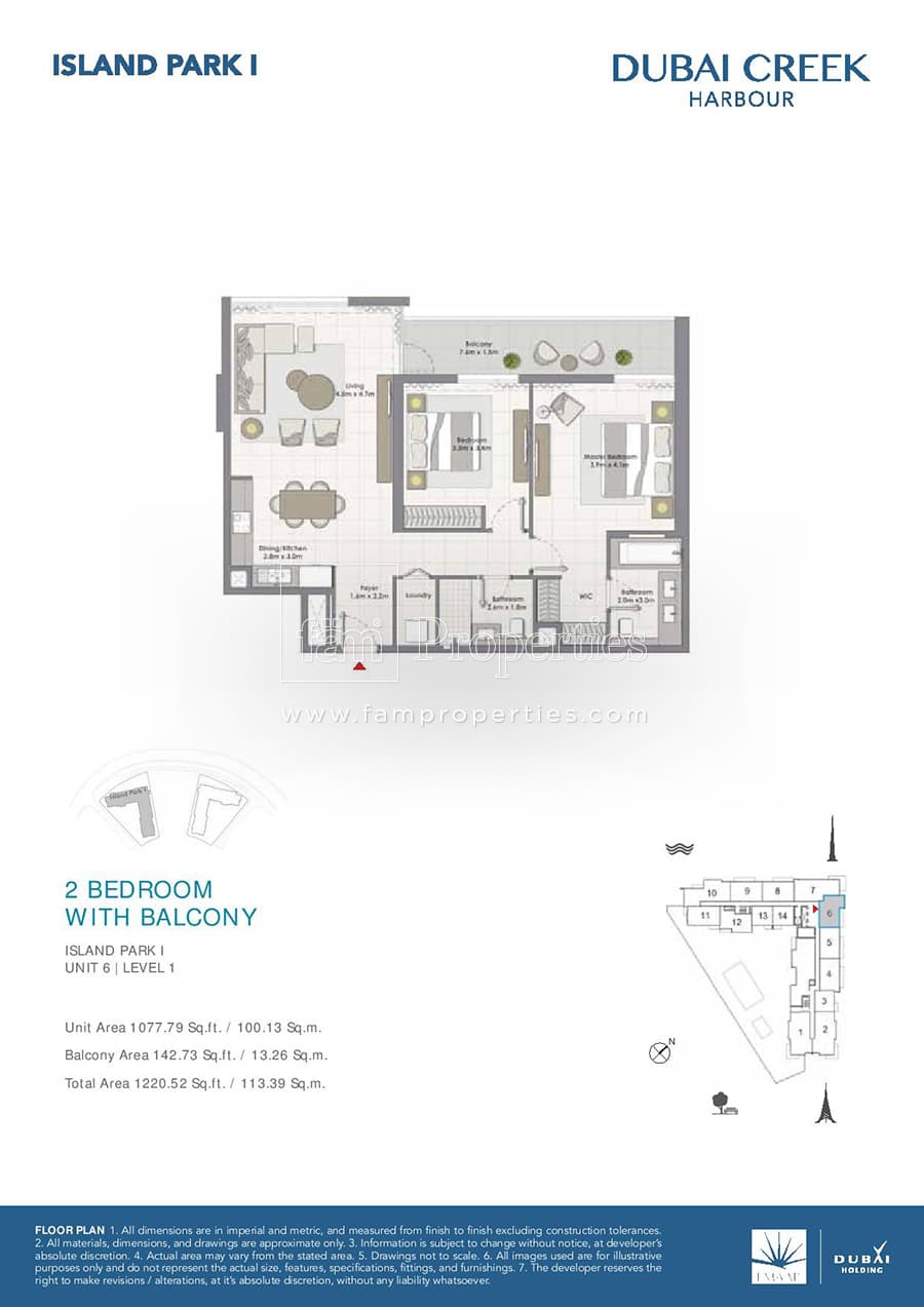 Island Park 1, 2-Bed Floor Plan, type: 2 Bedroom
