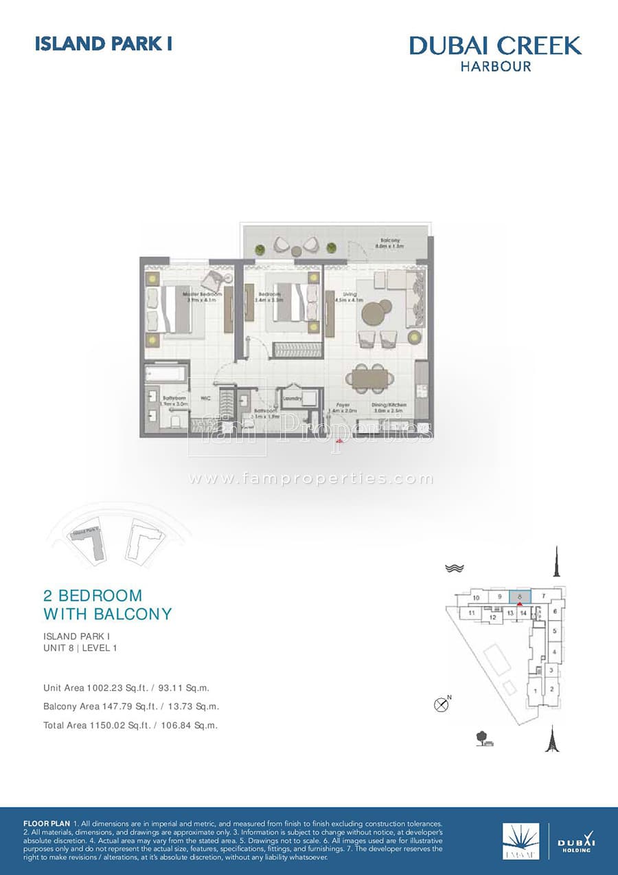 Island Park 1, 2-Bed Floor Plan, type: 2 Bedroom
