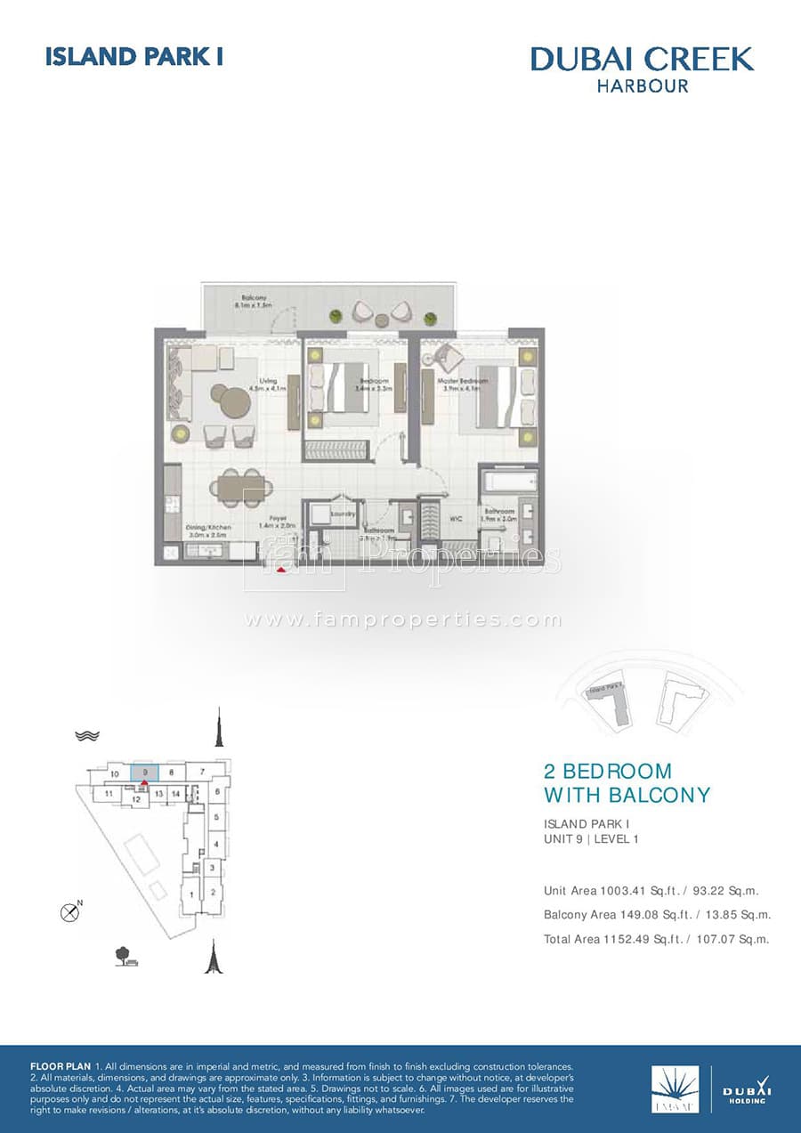 Island Park 1, 2-Bed Floor Plan, type: 2 Bedroom