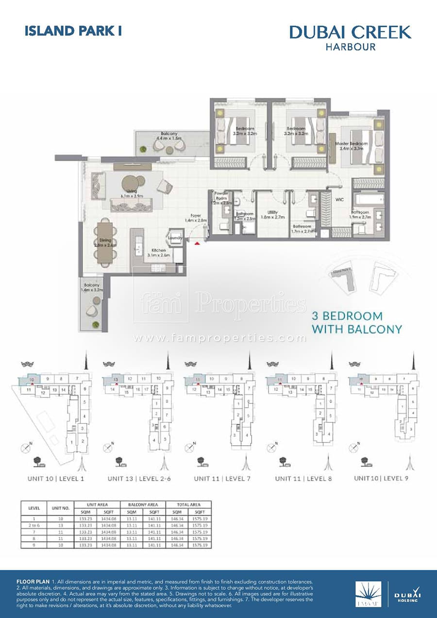 Island Park 1, 3-Bed Floor Plan, type: 3 Bedroom