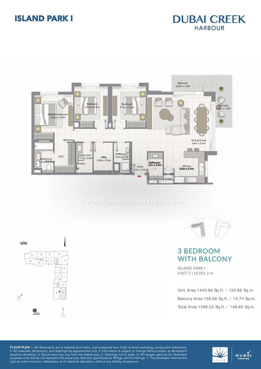 Island Park 1, 3-Bed Floor Plan, type: 3 Bedroom