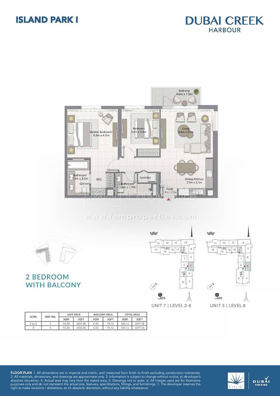 Island Park 1, 2-Bed Floor Plan, type: 2 Bedroom