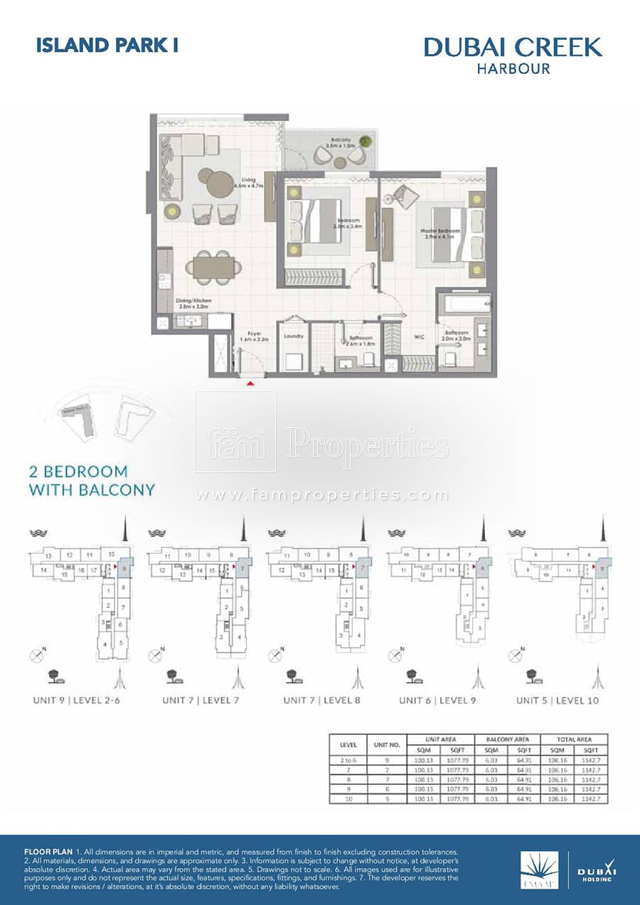 Island Park 1, 2-Bed Floor Plan, type: 2 Bedroom