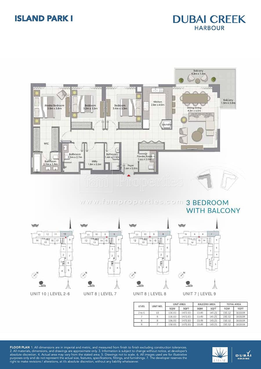 Island Park 1, 3-Bed Floor Plan, type: 3 Bedroom