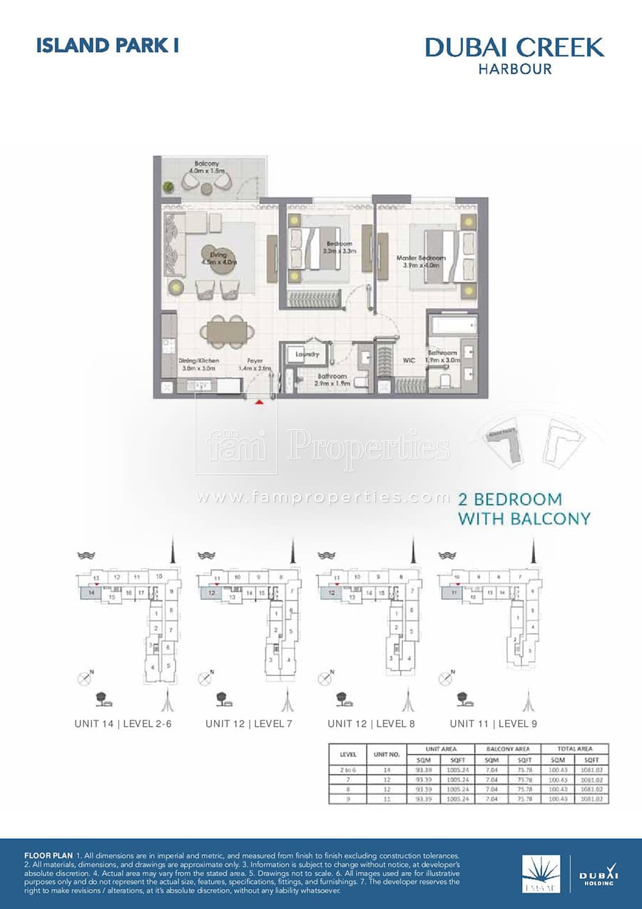 Island Park 1, 2-Bed Floor Plan, type: 2 Bedroom