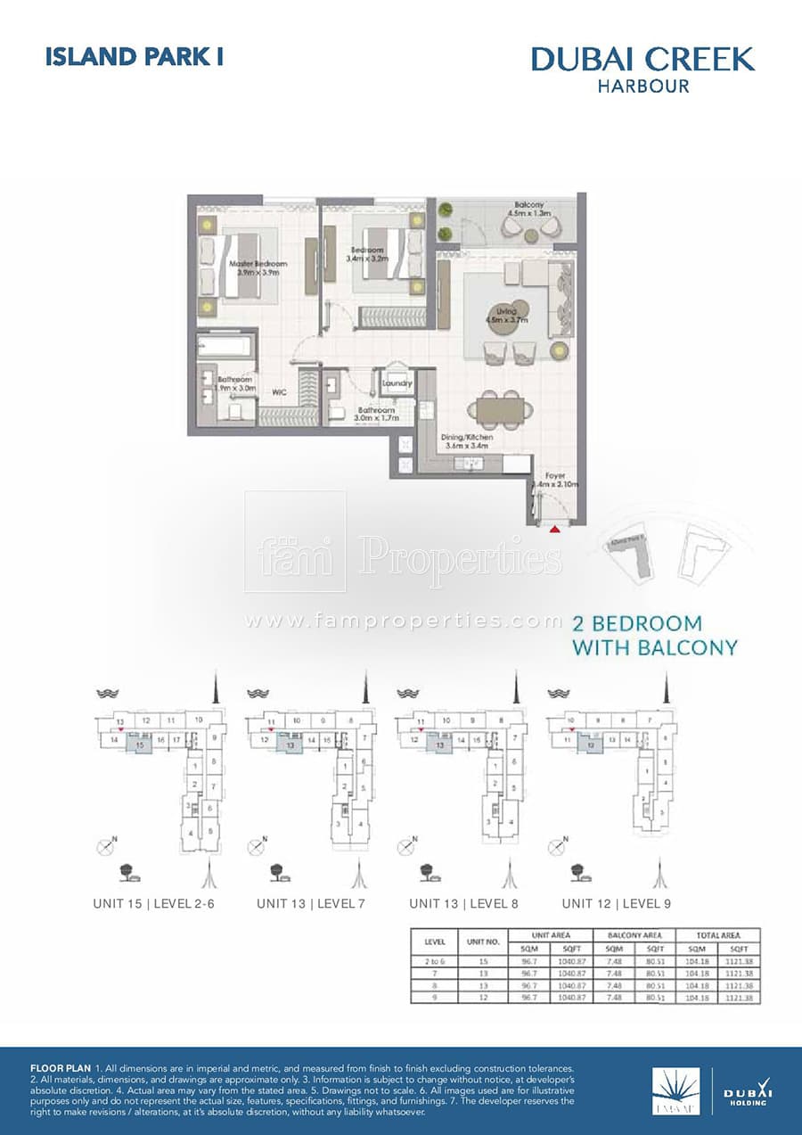 Island Park 1, 2-Bed Floor Plan, type: 2 Bedroom