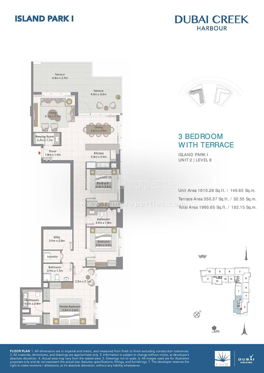 Island Park 1, 3-Bed Floor Plan, type: 3 Bedroom