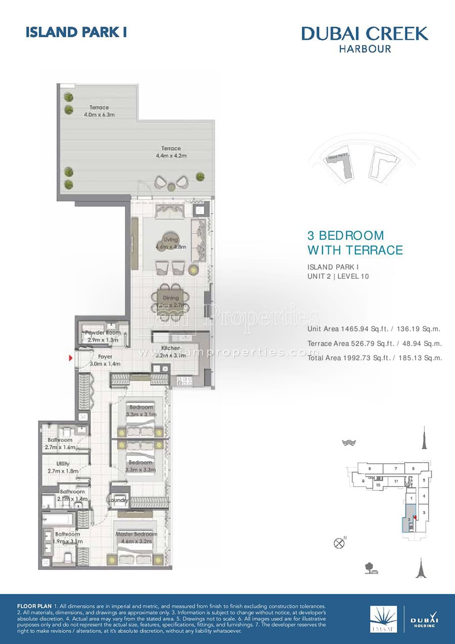 Island Park 1, 3-Bed Floor Plan, type: 3 Bedroom