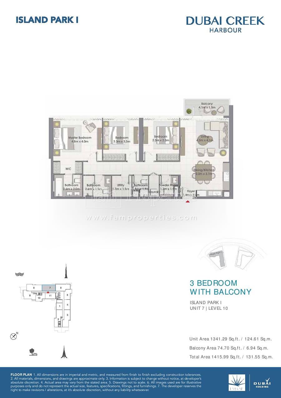 Island Park 1, 3-Bed Floor Plan, type: 3 Bedroom